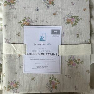 PotteryBarn kids sheer curtains 50" x 96" set of 2